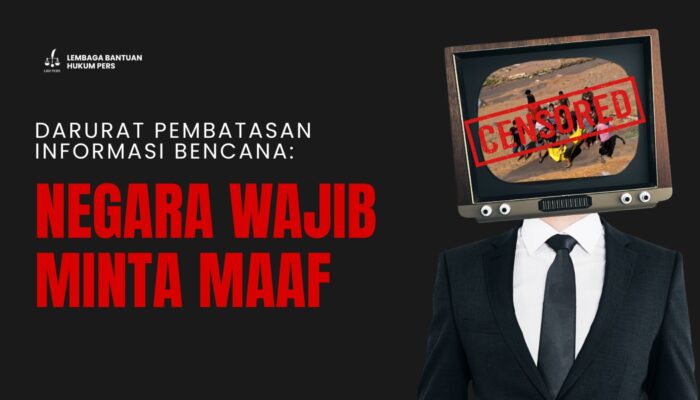 KKJ Ajukan Keberatan atas Pembatasan Pemberitaan Bencana di Sumatera