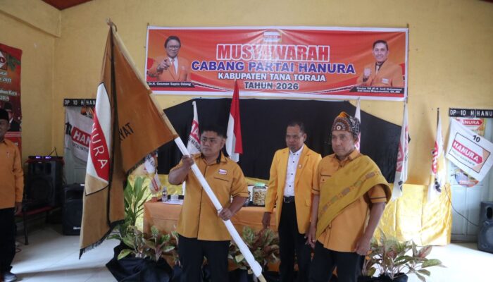 Muscab Hanura Tana Toraja 2026 Tetapkan Ferinto Delo’ Rupang sebagai Ketua DPC