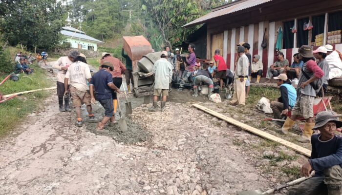Luput Perhatian Pemkab Tator, Warga Rantedada–Pakala Bangun Jalan Sendiri