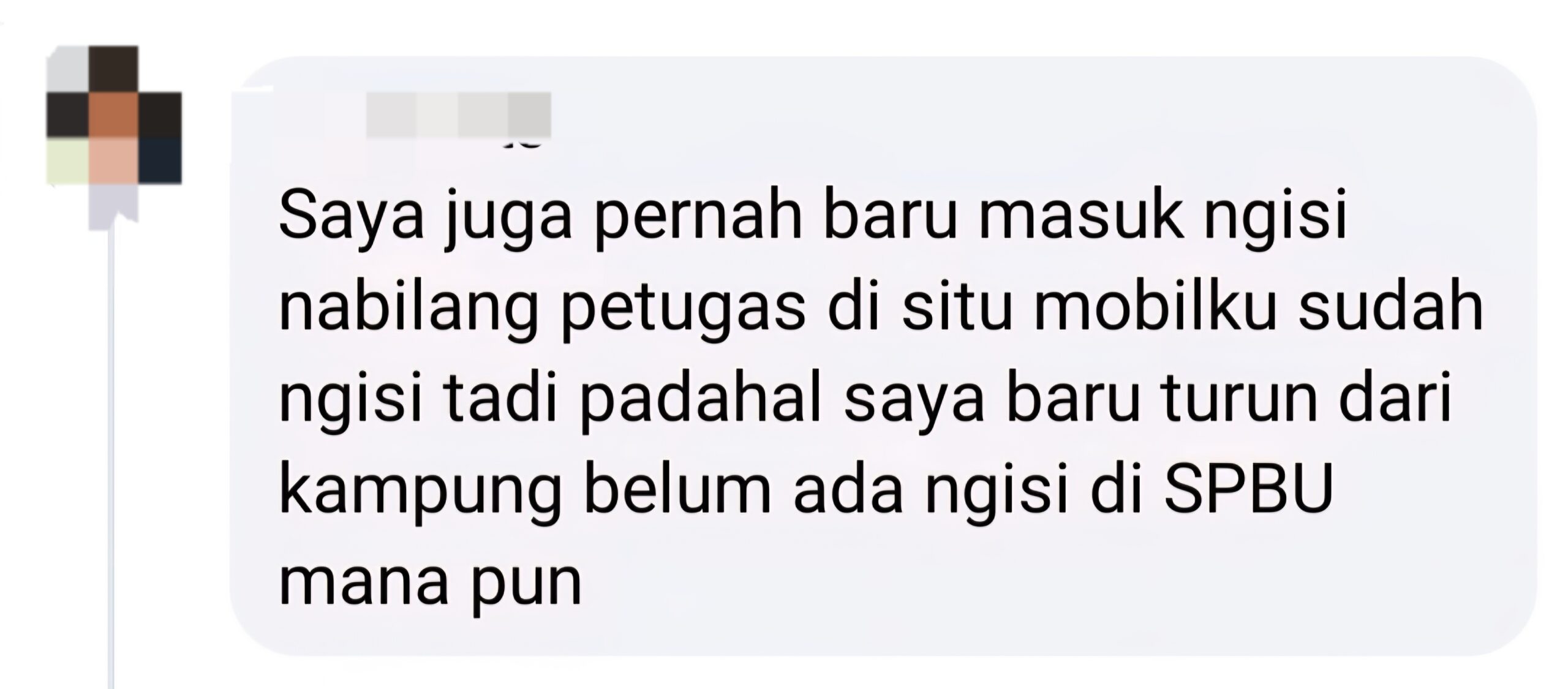 Komentar salah satu Warga