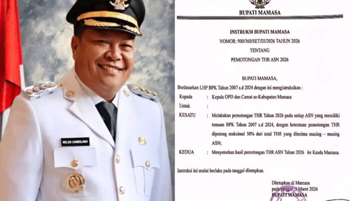 Sempat Hebohkan ASN, Instruksi Bupati Mamasa Potong THR hingga 50 Persen Mendadak Dicabut