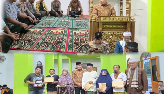 Safari Ramadan PT Malea Berlanjut, Victor Datuan Batara Sapa Jamaah di Sangalla Utara