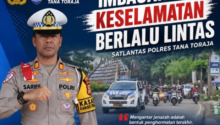 Kasat Lantas Tana Toraja Ajak Warga Utamakan Keselamatan Saat Iring-Iringan Jenazah