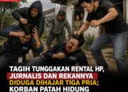 Niat Tagih Tunggakan Rental HP, Jurnalis dan Rekannya Justru Dikeroyok Hingga Korban Patah Hidung
