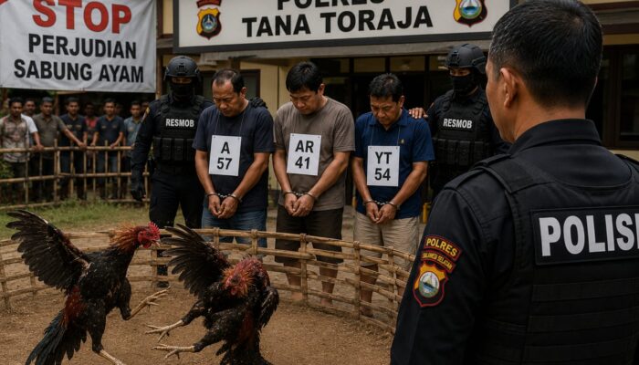 Polres Tator Bantah Dugaan Isu “Uang Pelicin” Dibalik Tak Ditahannya Tiga Pelaku Judi Sabung Ayam